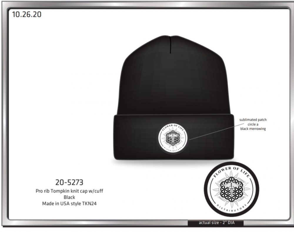 Flower Of Life Beanie (Black)