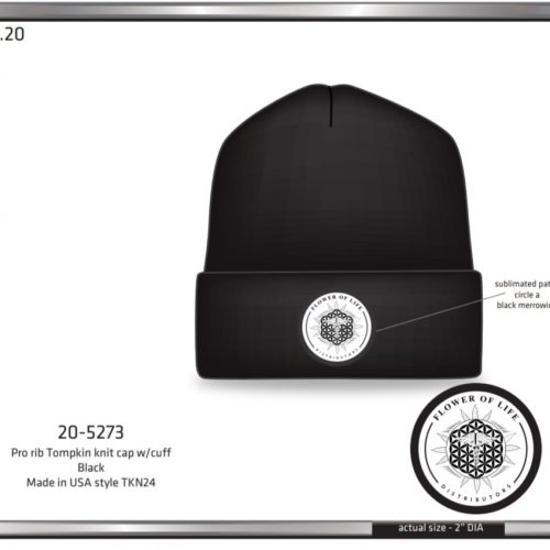 Flower Of Life Beanie (Black)