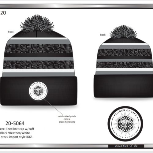 Flower Of Life Beanie (Striped)