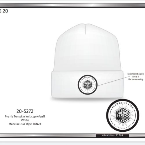 Flower Of Life Beanie (White)